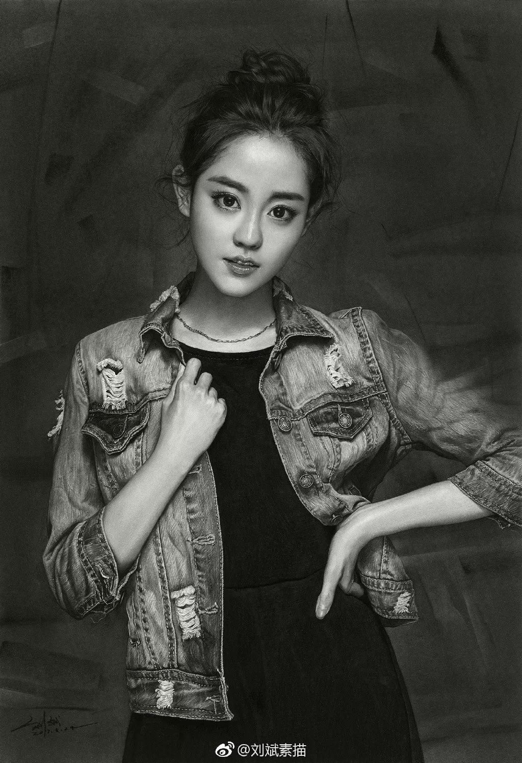 劉斌最新素描，展現(xiàn)藝術(shù)變化，成就自信之作